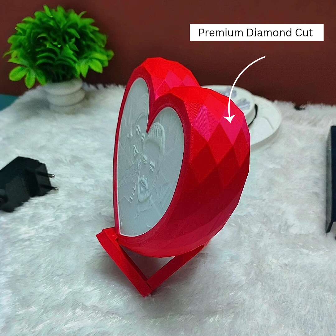 Diamond Cut 3D Personalised Heart